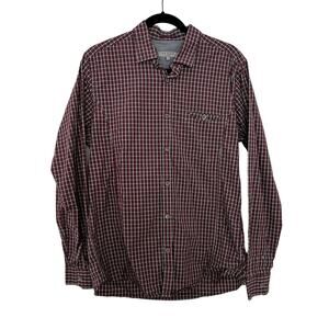 Ted Baker Plaid Button Up Collared Shirt Long Sleeve Size 4